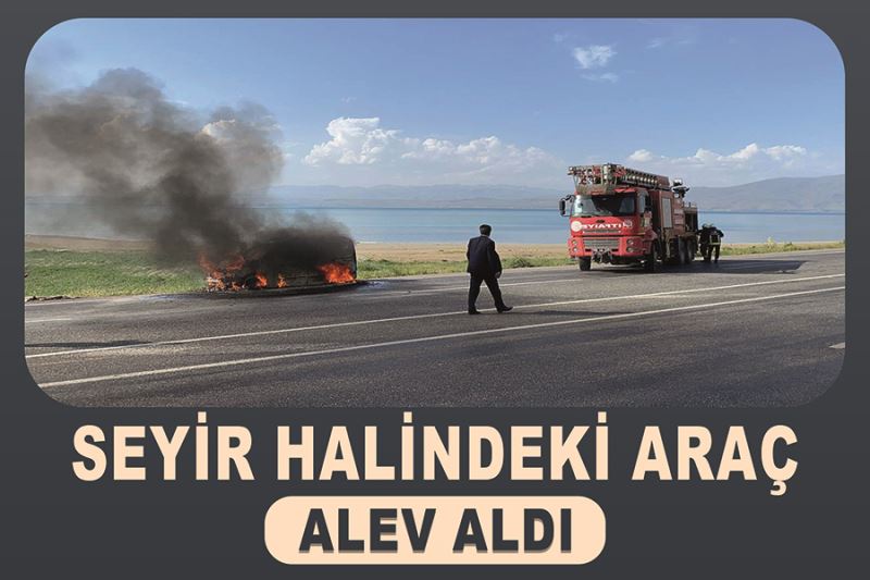 Seyir halindeki araç alev aldı