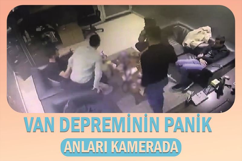 Van depreminin panik anları kamerada