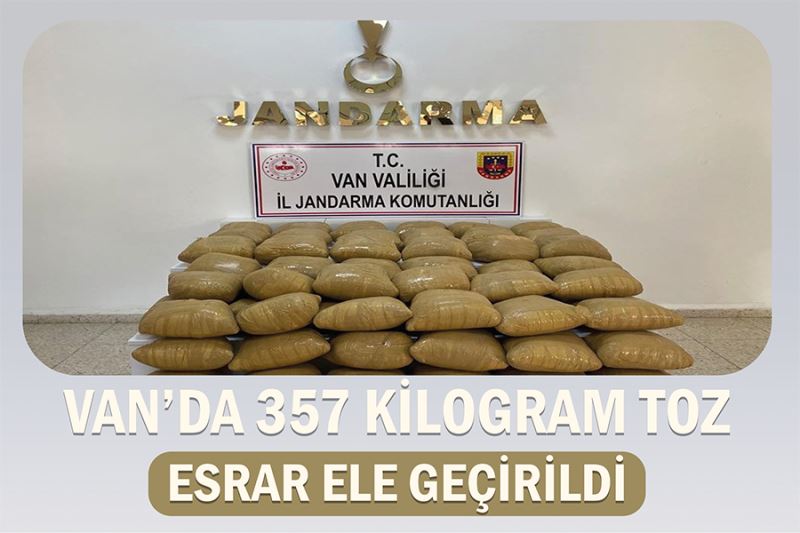 Van’da 357 kilogram toz esrar ele geçirildi