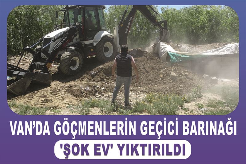 Van’da göçmenlerin geçici barınağı 