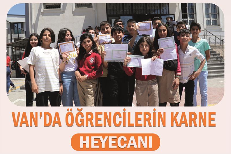 Van’da öğrencilerin karne heyecanı